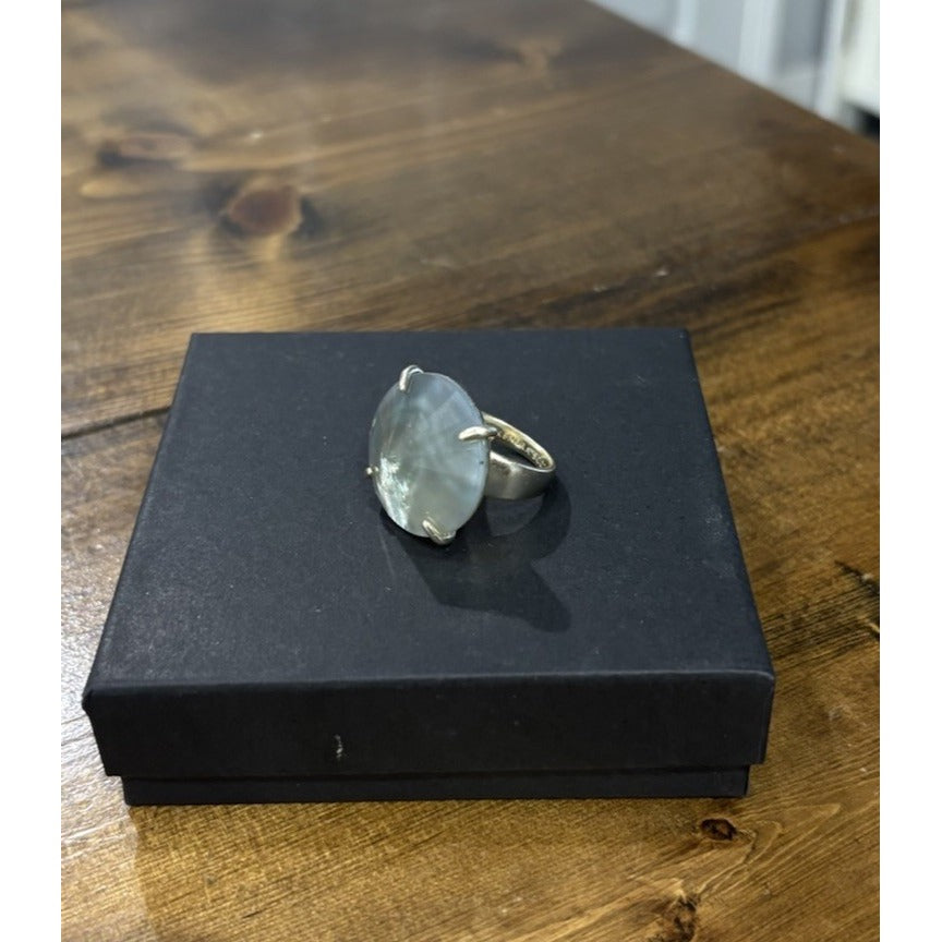 Kendra Scott Jolie Cocktail Ring In Gray Illusion Size 7