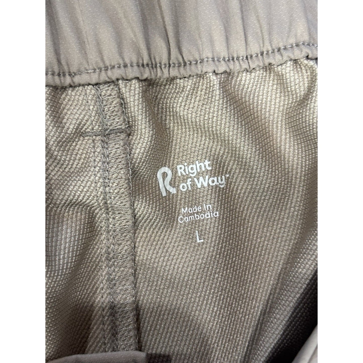 Right Of Way Khaki Joggers Size Large