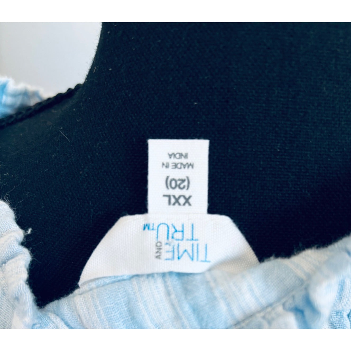 Womens Time & Tru Blue Striped Sleeveless Tiered Midi Dress XXL