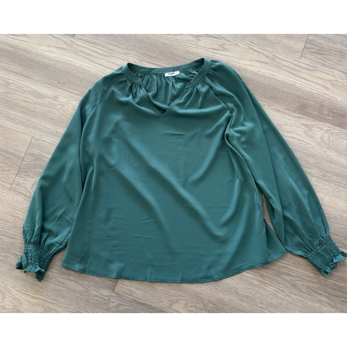 Zeagoo Emerald Long sleeve Blouse Size 2XL