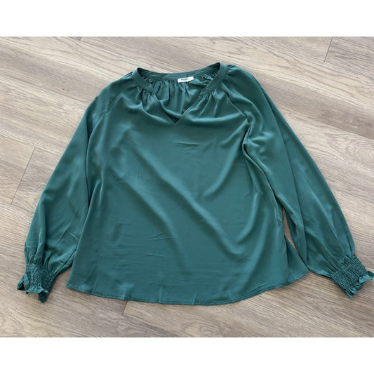 Zeagoo Emerald Long sleeve Blouse Size 2XL