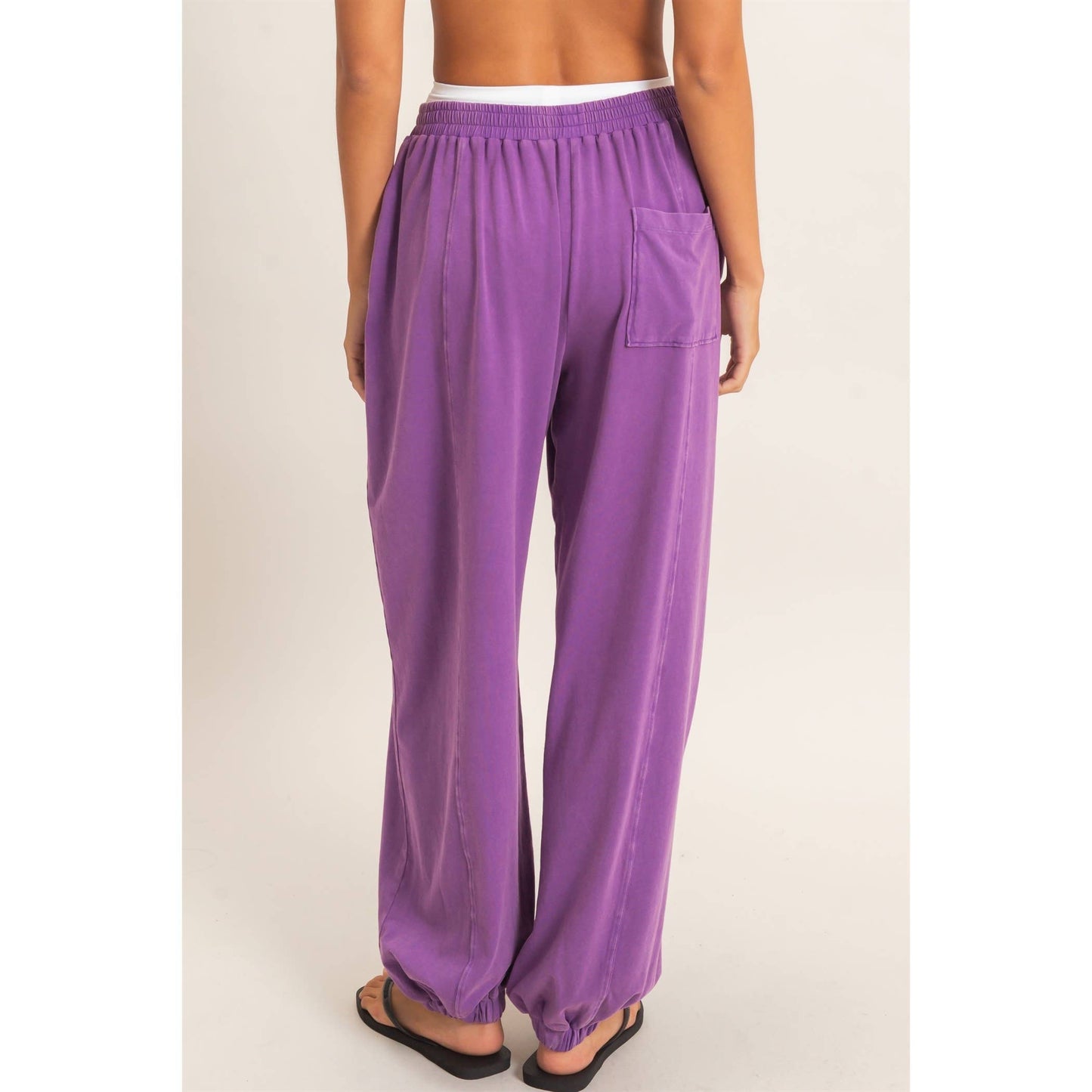 Double Zero Mineral Wash Elastic Waist Jogger Pants