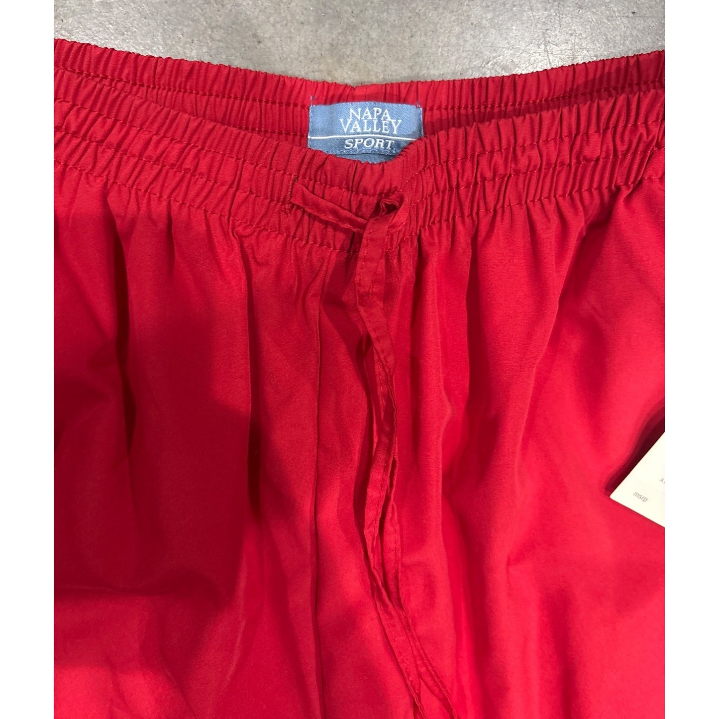 Napa Valley Sport Red Elastic Waist Pants L petite
