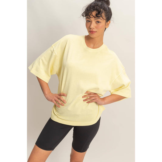 Pigment Dye Oversized Half-Sleeve T-Shirt