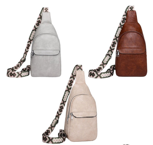 Guitar Strap Crossbody Check Sling Bag
