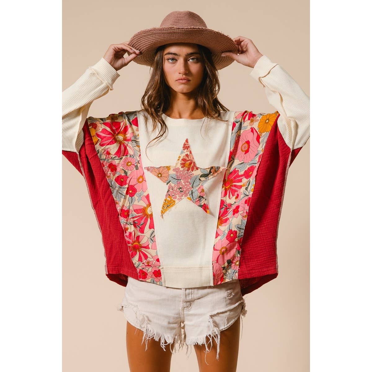BiBi KNIT AND PRINT MIXED AND MATCH TOP