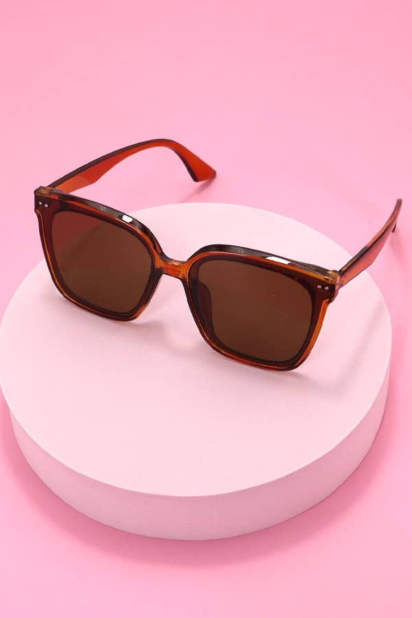 ACETATE SQUARE CATEYE SUNGLASSES