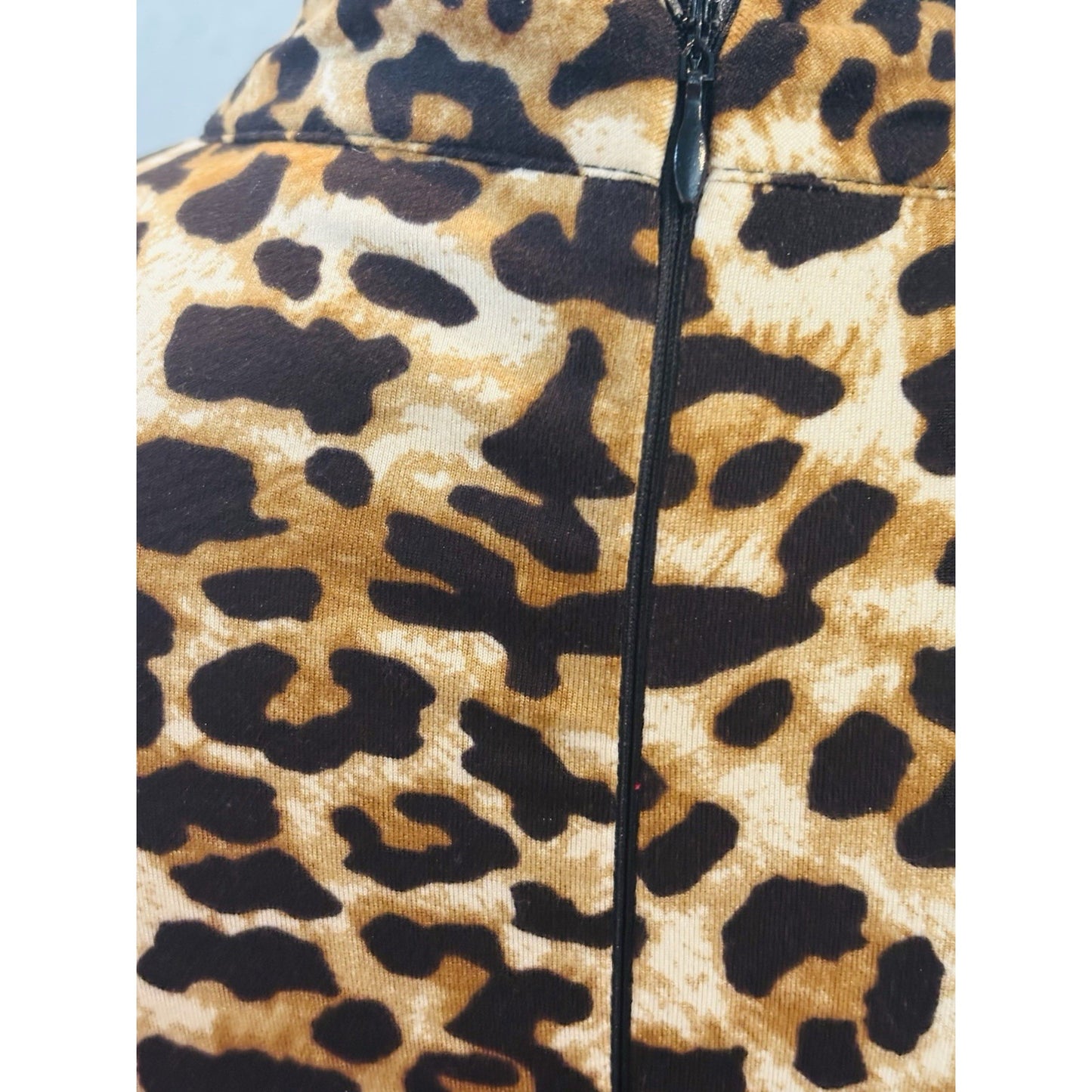 AX Paris Leopard Print High Neck Bodycon Mini Dress Size Medium