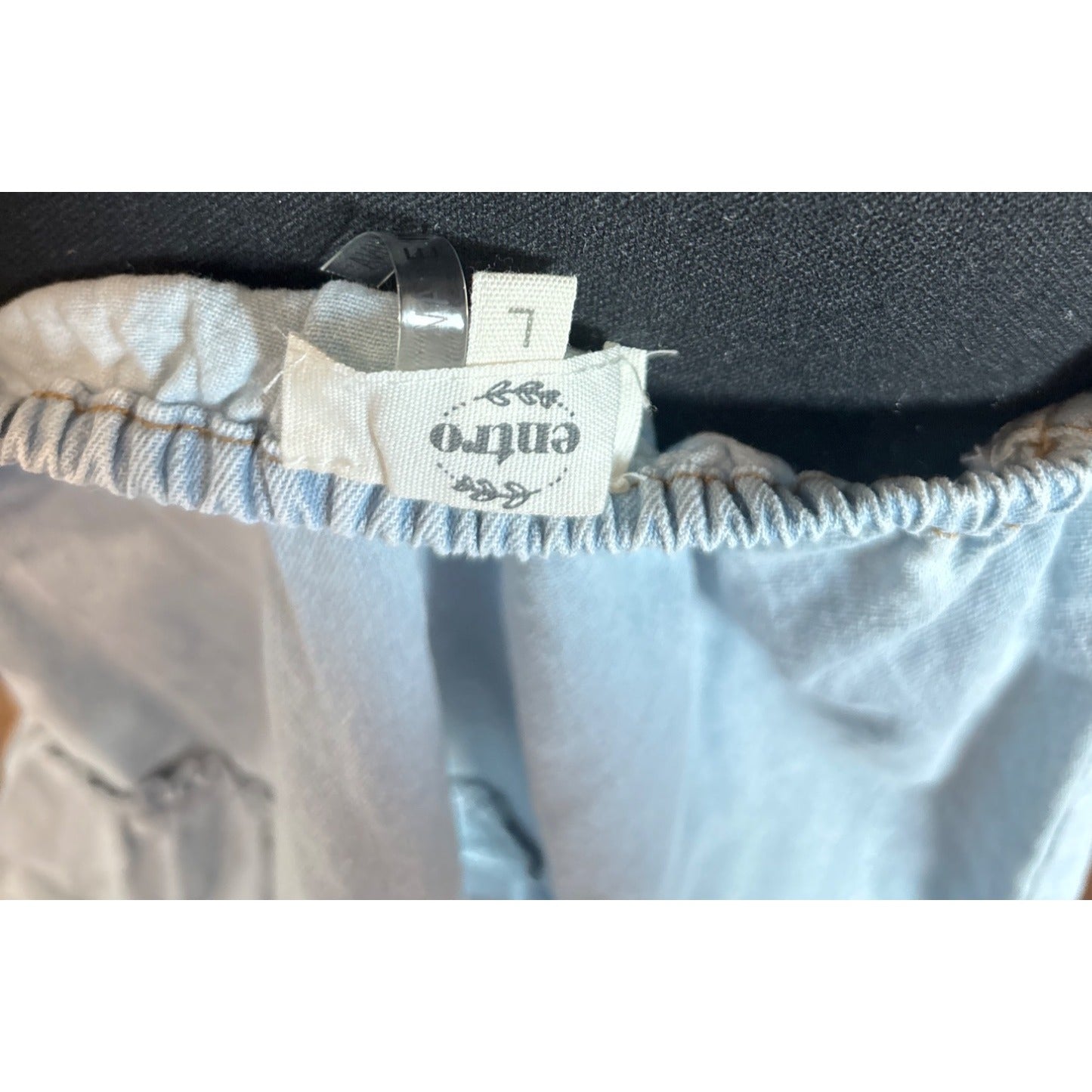 Womens Entro Denim Button-Down Sleeveless Top Size Large