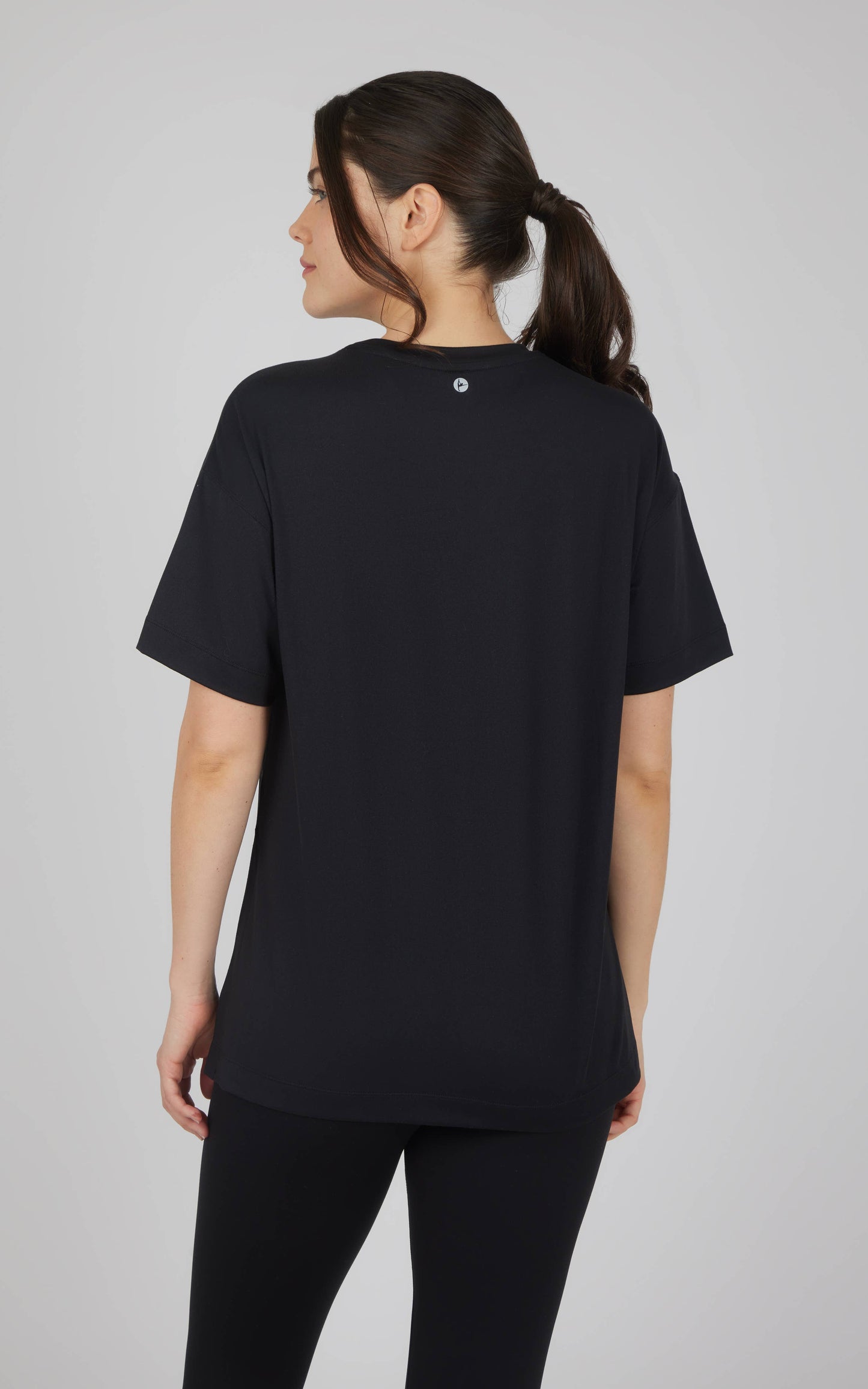Women's Super Soft Boxy Full Length T shirts Black