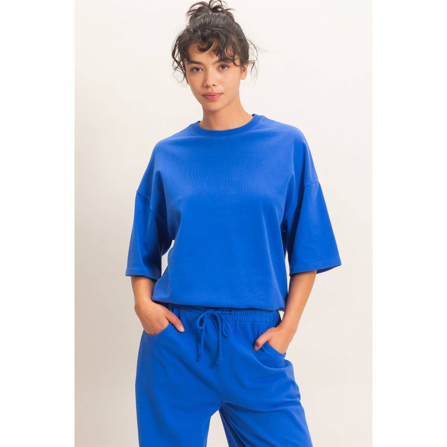 Double Zero Washed Crew Neck Short Sleeve Top