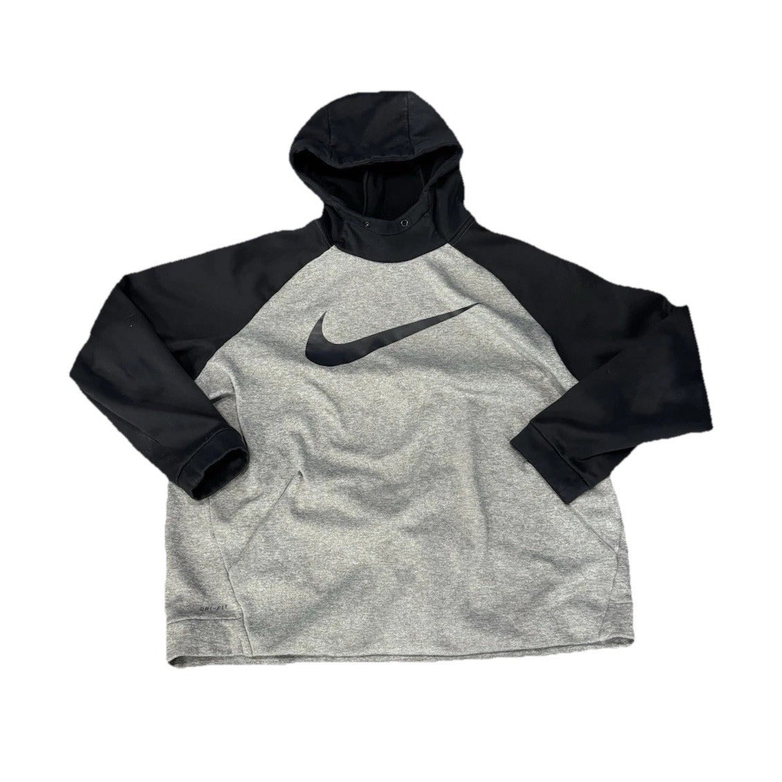 Nike Boy's Dri-Fit Pullover Training Hoodie, Grey/Black, Size: XXL