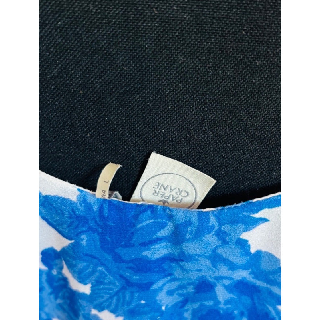 Paper Crane Blue White Floral Camisole Tank Top Summer Layering Piece size large