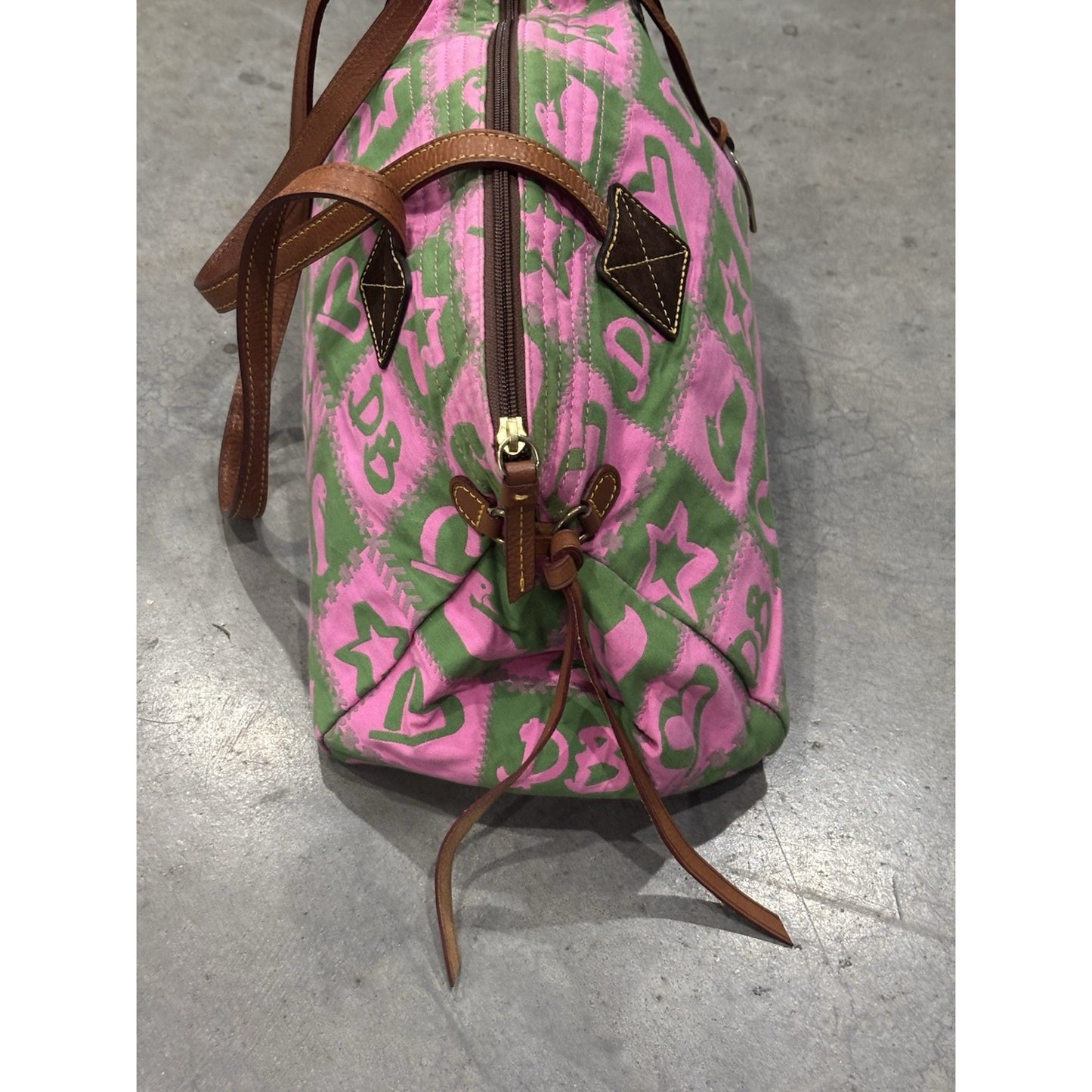 Dooney And Bourke Betty Bag In Pink And Green