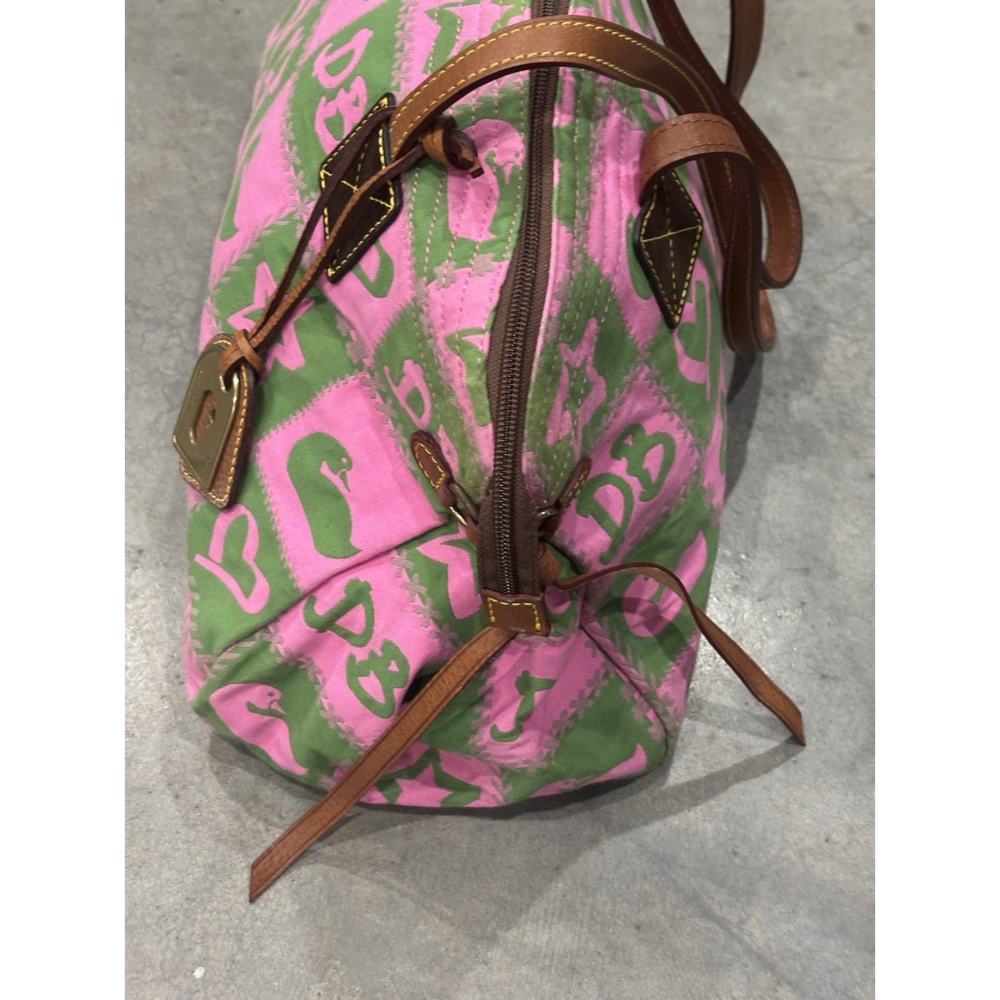 Dooney And Bourke Betty Bag In Pink And Green