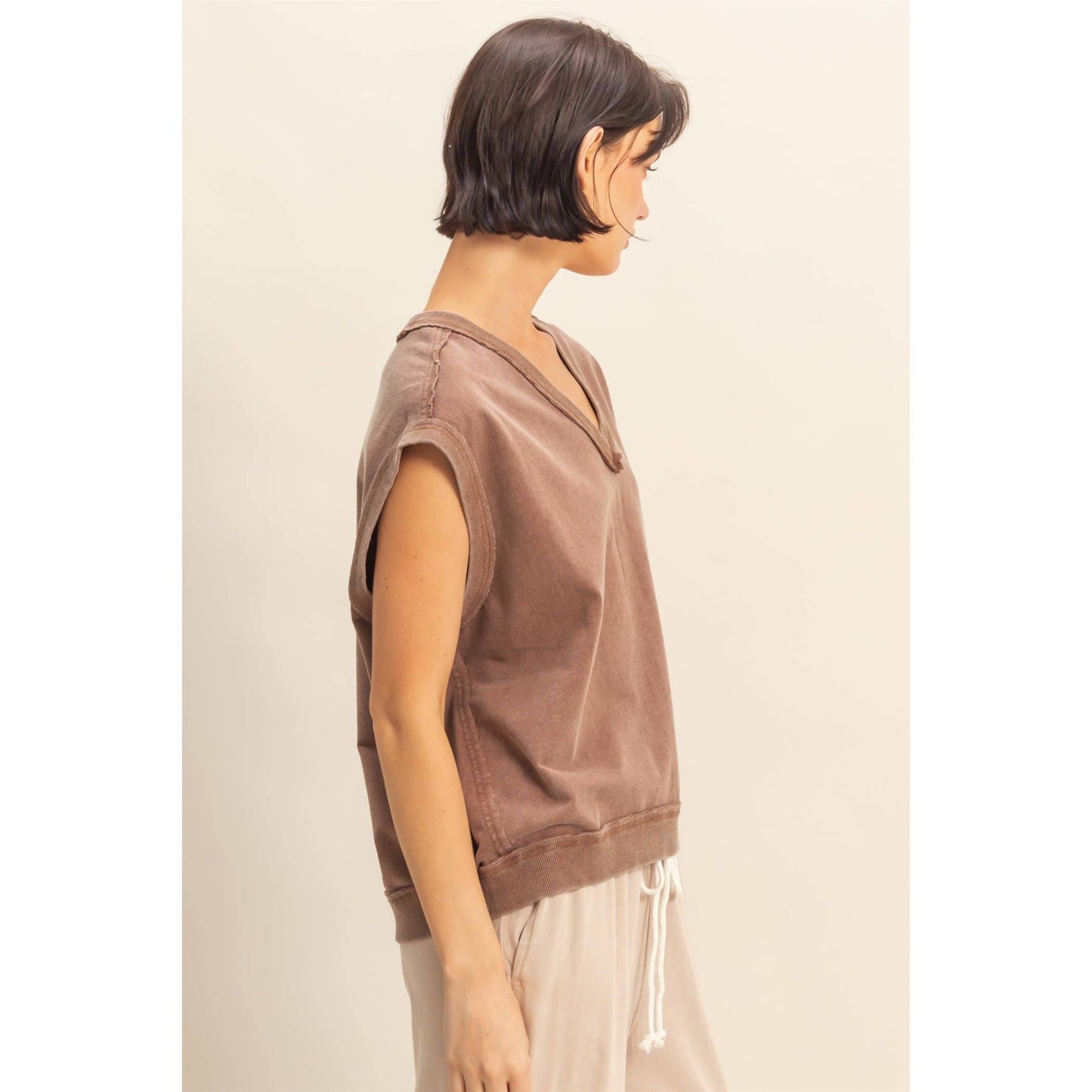 V-Neck Sleeveless Casual Vest