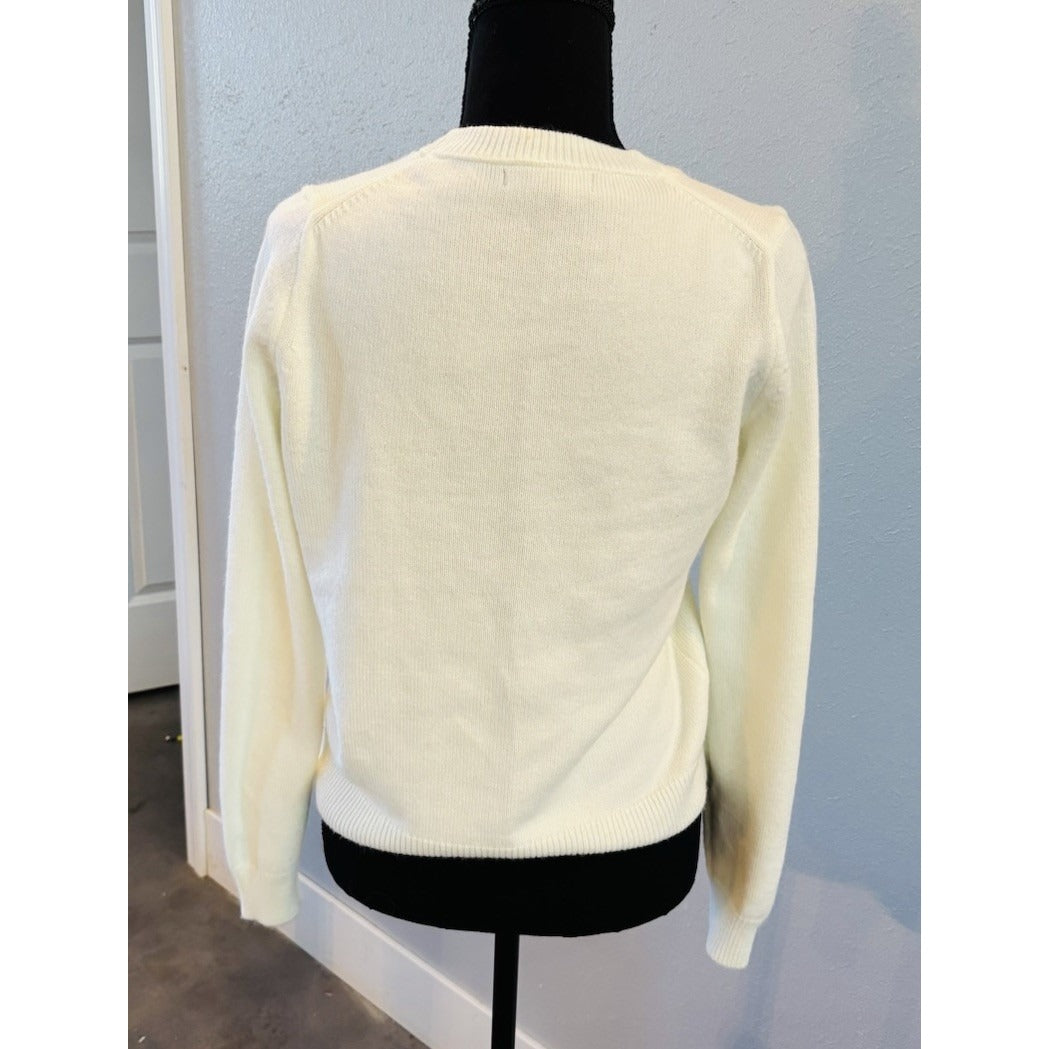 Banana Republic Ecru Crewneck Sweater Woman’s Size Small