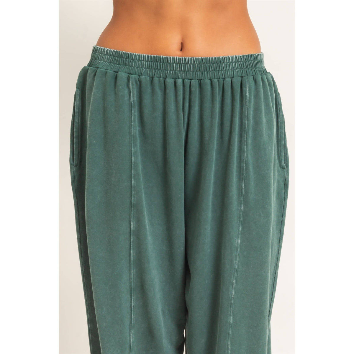 Double Zero Mineral Wash Elastic Waist Jogger Pants