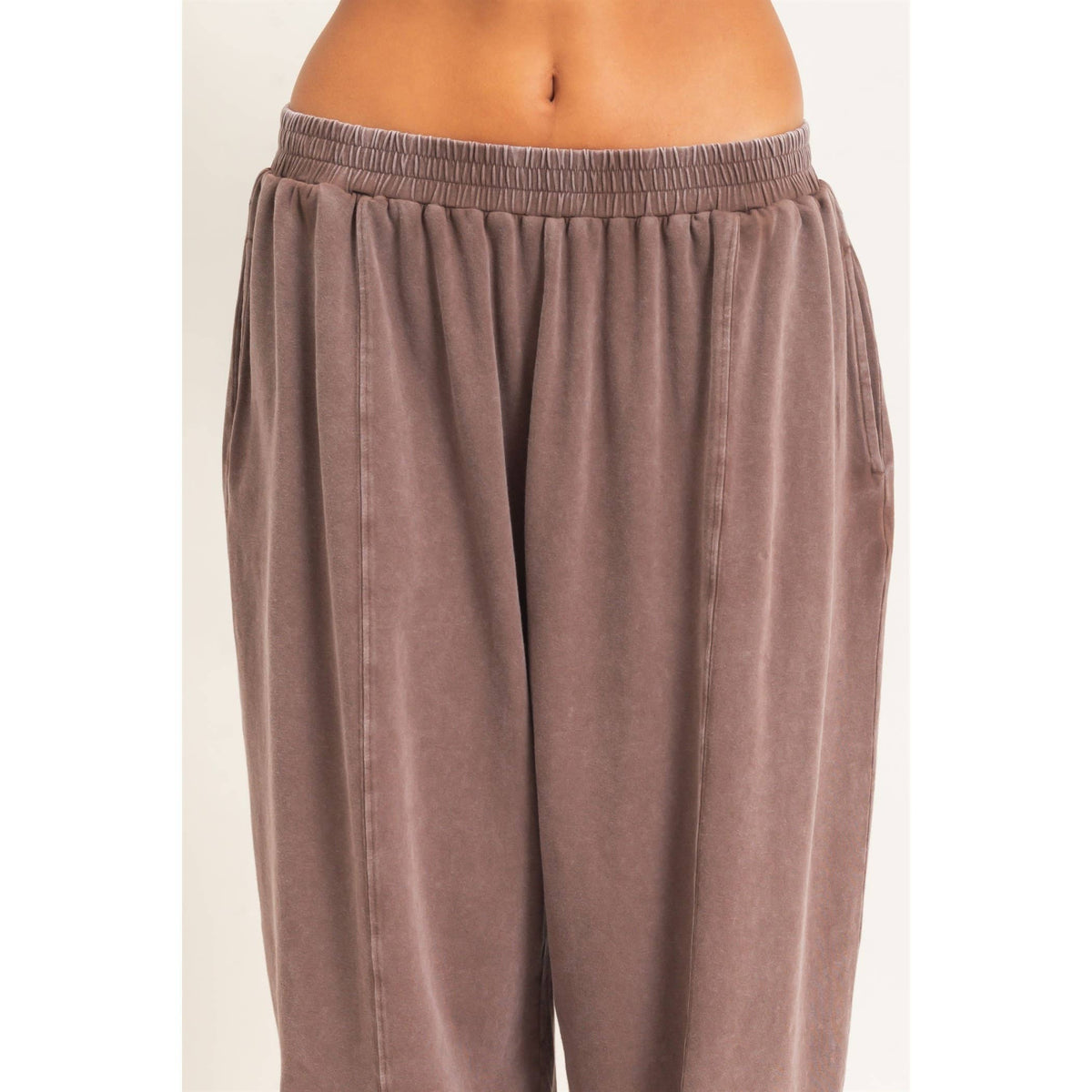 Double Zero Mineral Wash Elastic Waist Jogger Pants