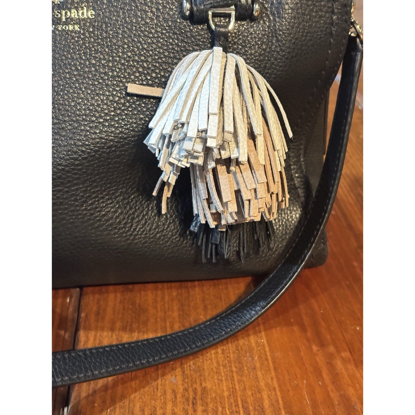 Kate Spade Large Black Leather Maryam Palmer Drive Bag Wkru5218