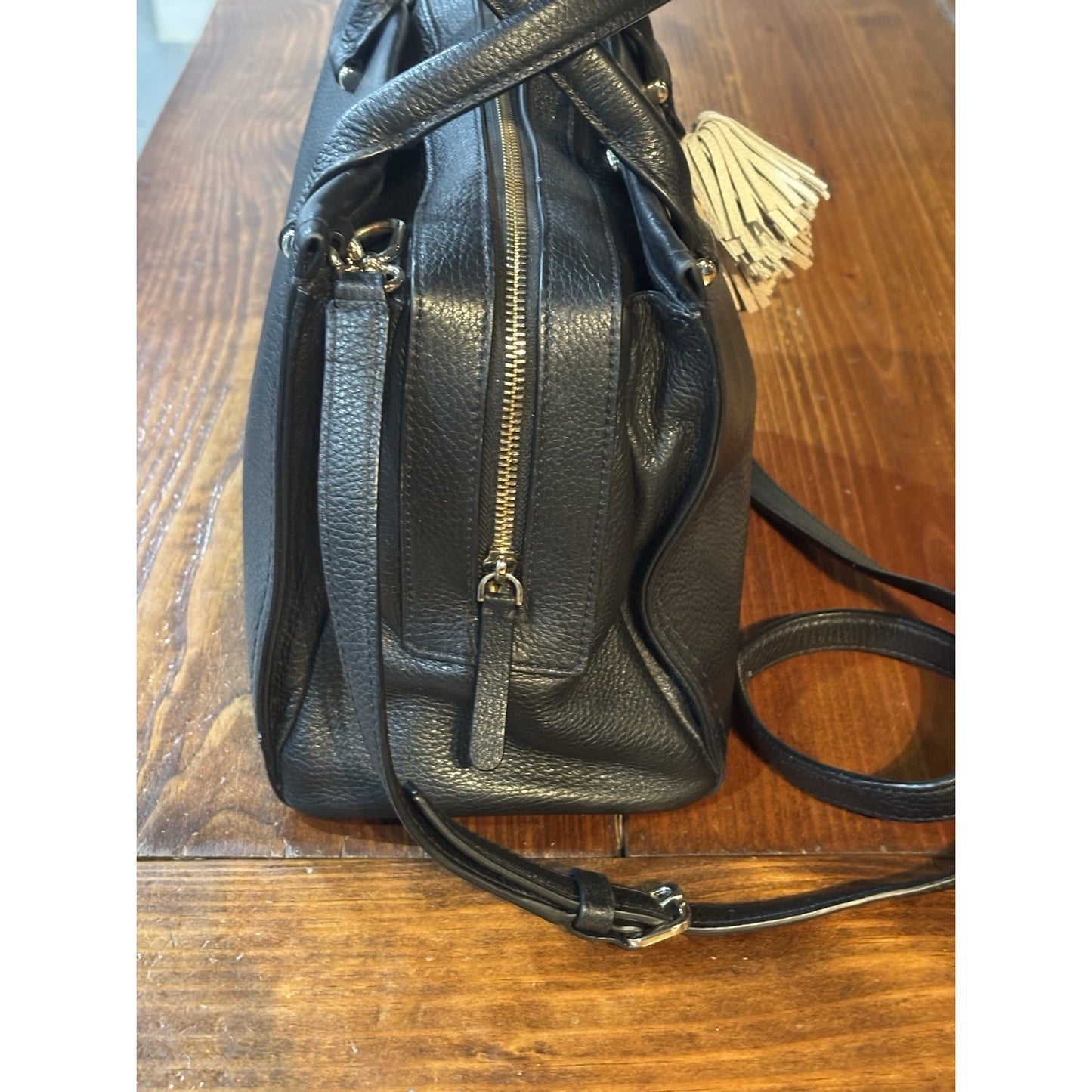 Kate Spade Large Black Leather Maryam Palmer Drive Bag Wkru5218