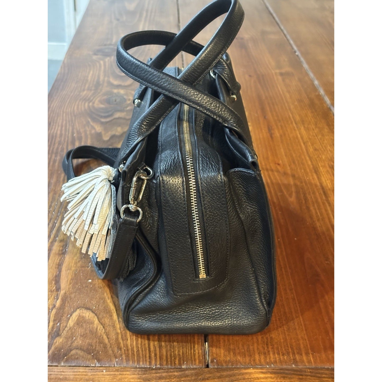 Kate Spade Large Black Leather Maryam Palmer Drive Bag Wkru5218