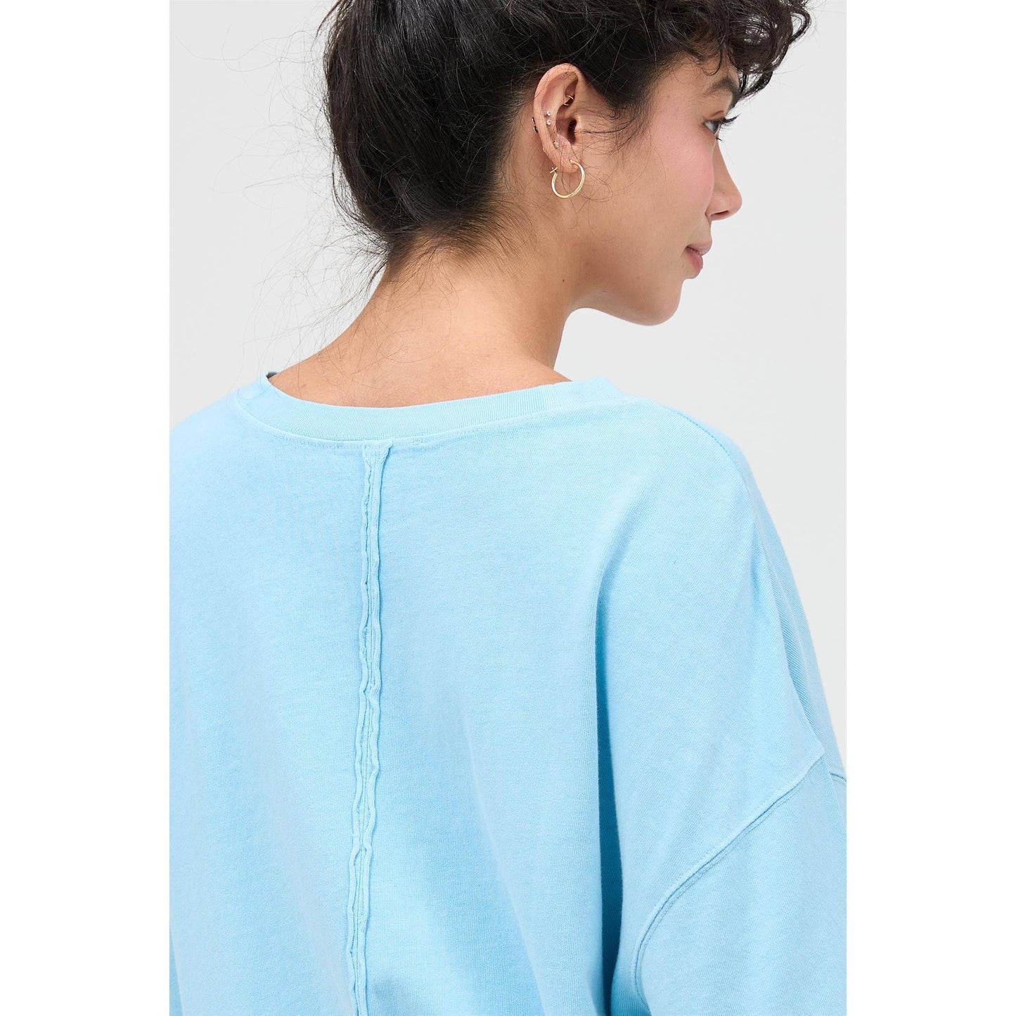 Pigment Dye Oversized Half-Sleeve T-Shirt