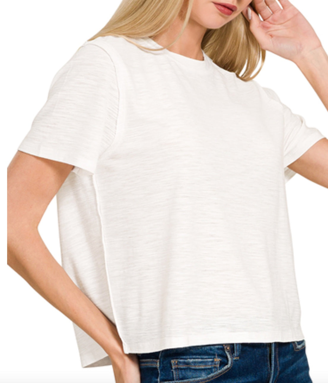 Zenana Slub Short Sleeve Tee