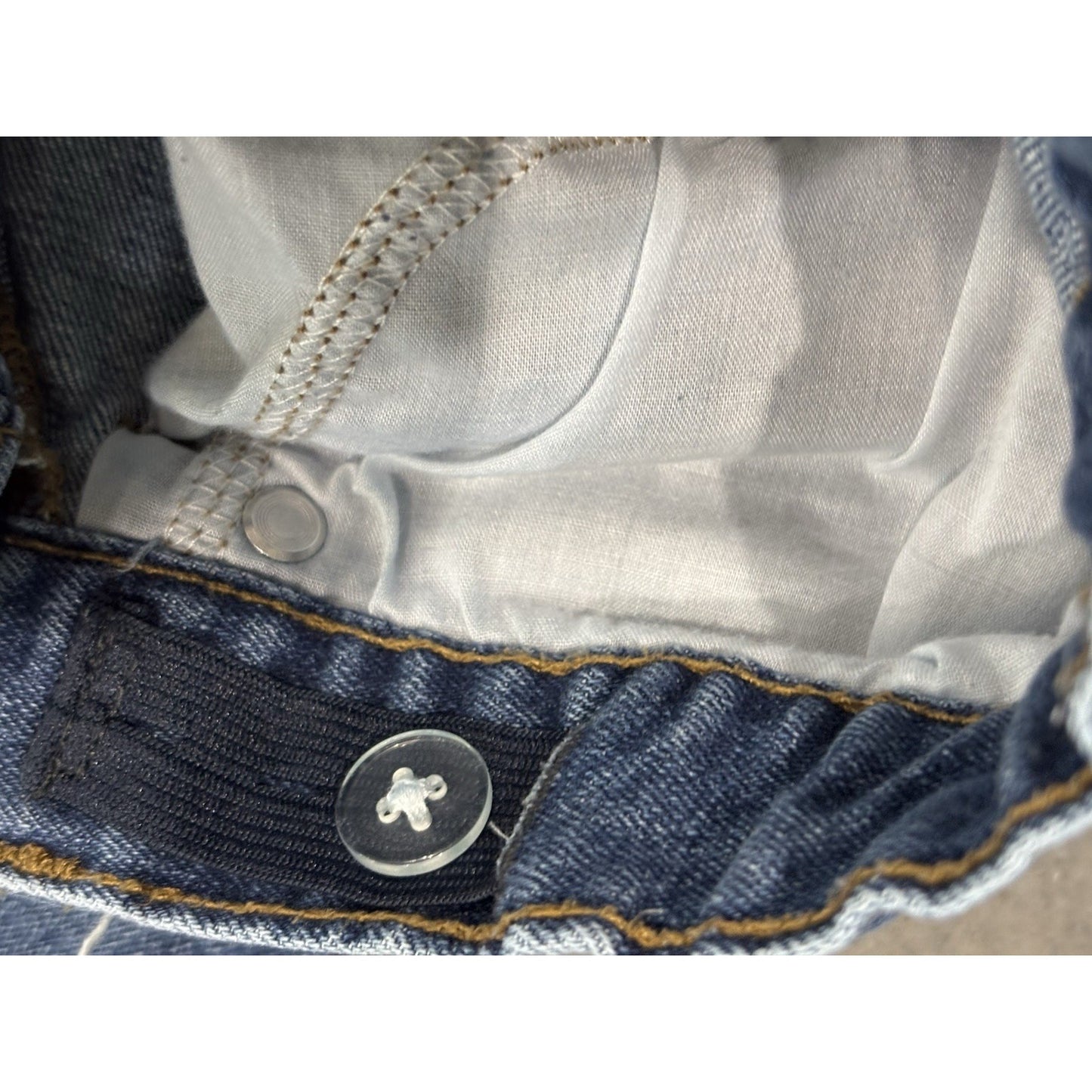 Wonder Nation Boys Pockets Blue Denim Adjustable Waist Slim Jeans Size 14