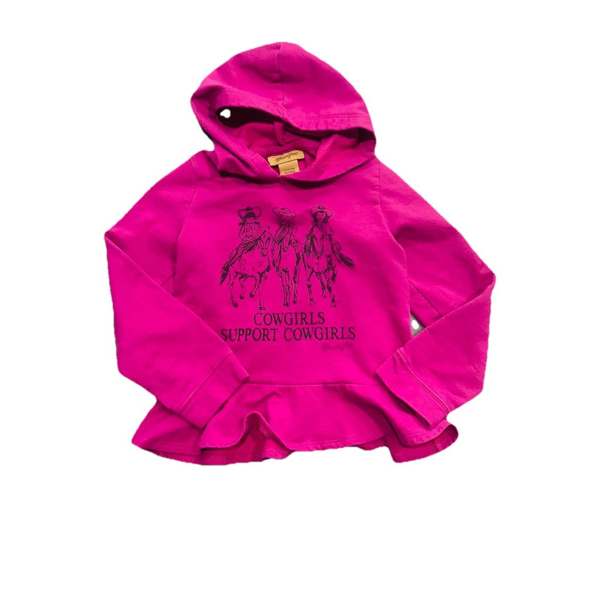Wrangler Pink Hoodie Cowgirls Support Cowgirls Size 4t