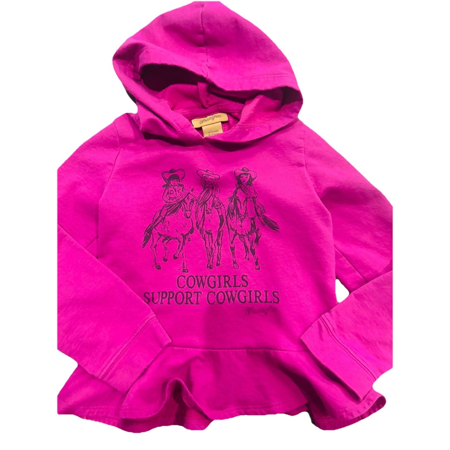 Wrangler Pink Hoodie Cowgirls Support Cowgirls Size 4t