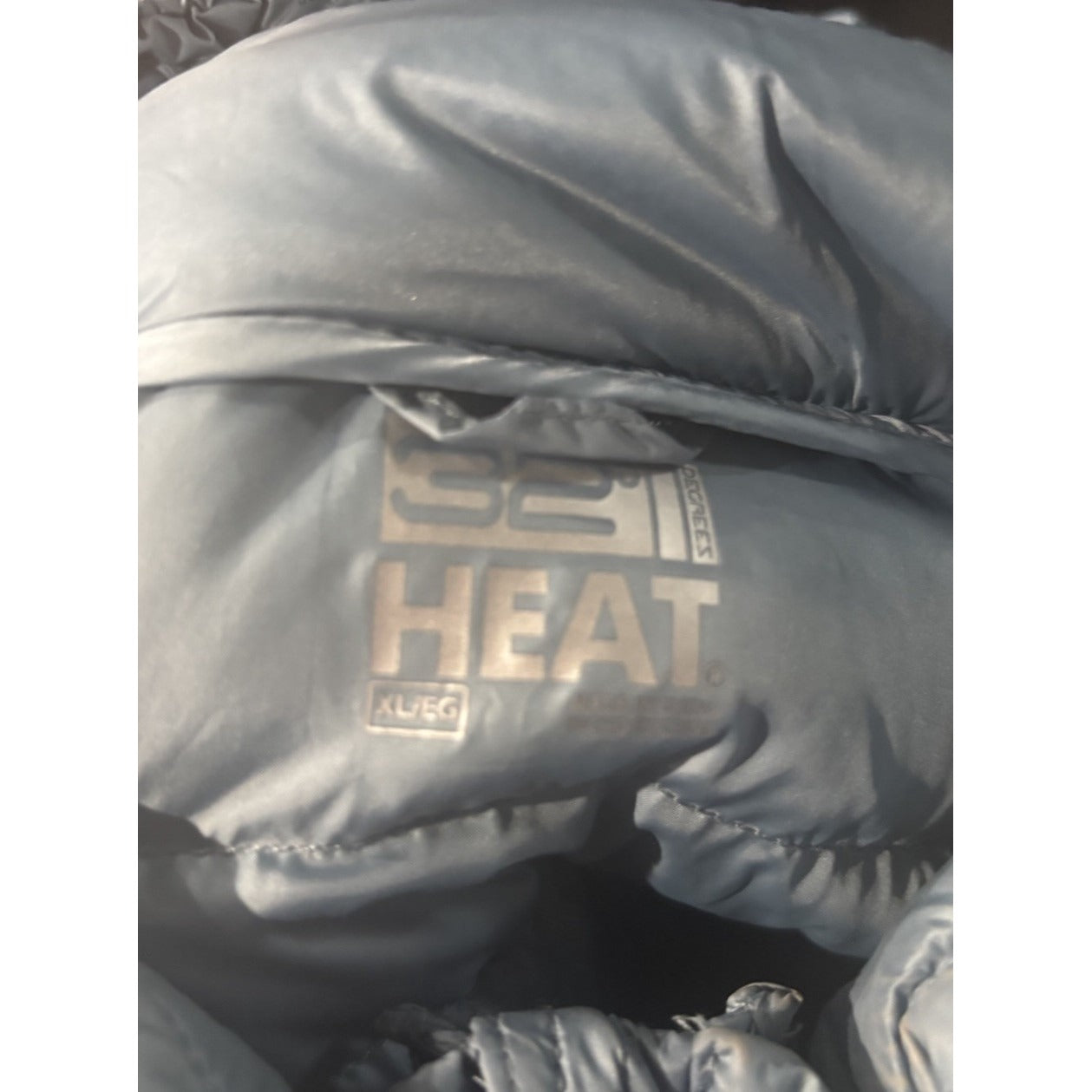 32 Heat Woman’s Size XL Light Blue Long Packable Down Jacket