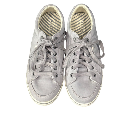 Taos Womens Canvas Sneakers Gray Size 8