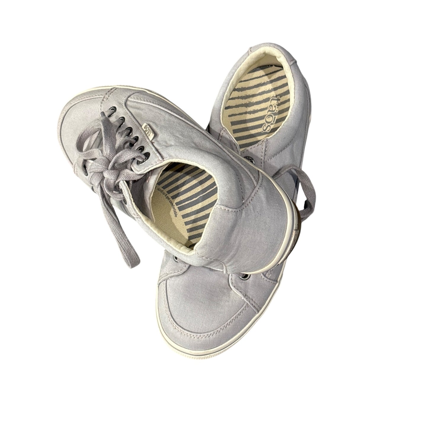 Taos Womens Canvas Sneakers Gray Size 8