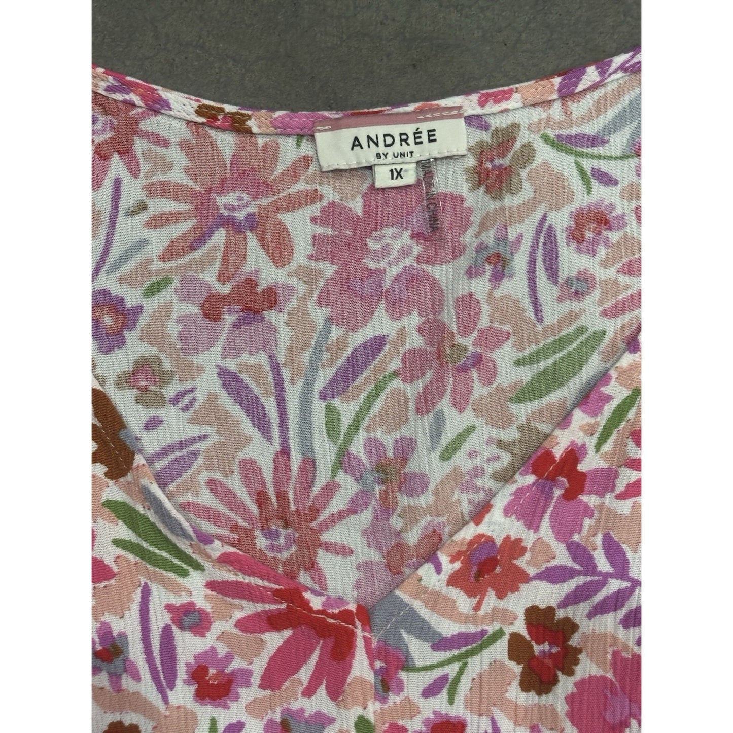 Andree By Units Floral Dress Pink Size 1X