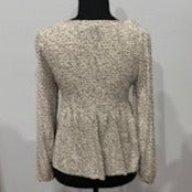 Urban Romantiques Peplum Chetah Blouse Long Sleeve Size Medium