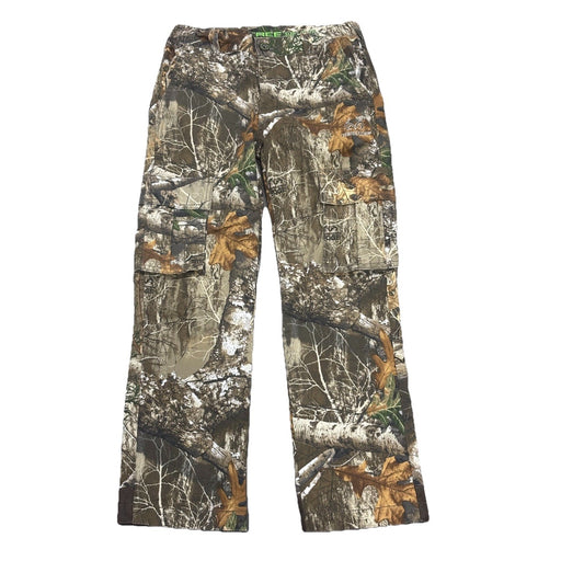 Realtree Boys Size Large Pants Green Camo Pockets Cargo Straight Leg Cotton New