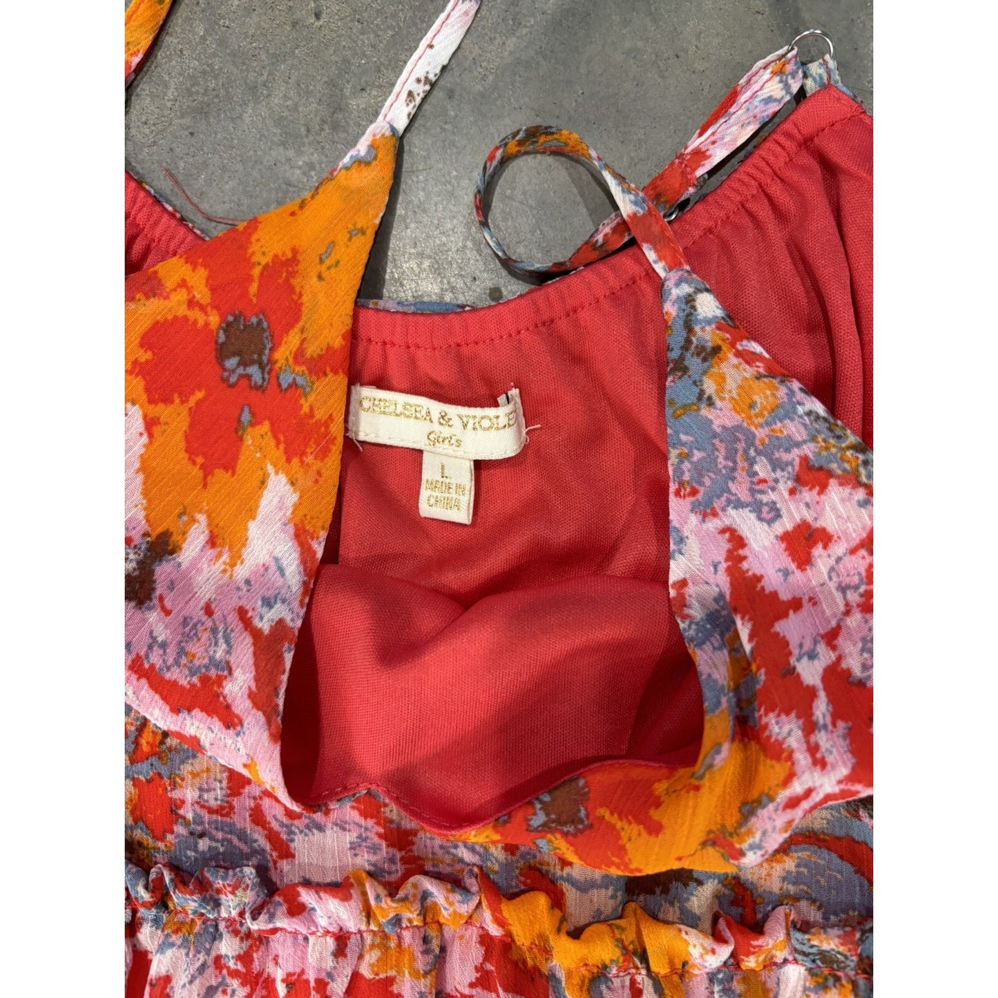 NWT Chelsea & Violet Midi Boho Floral Girls Dress Size Large