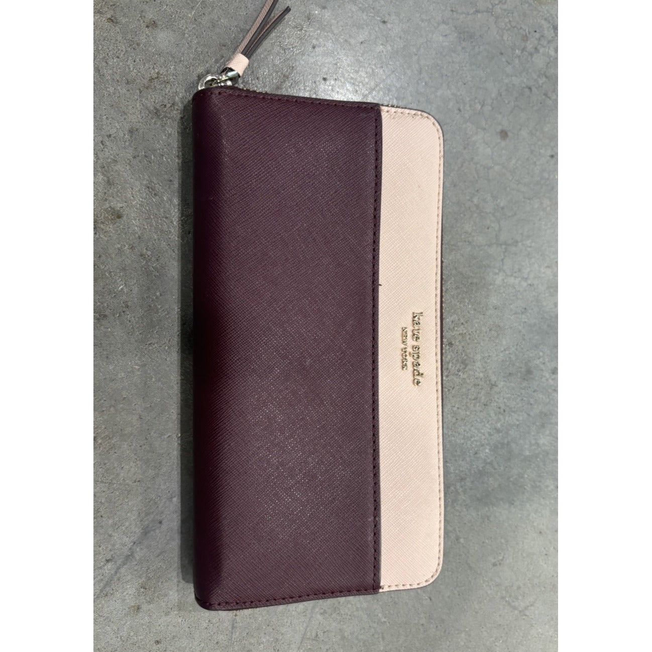 Kate Spade Cameron Rose Smoke And Pink Street Wallet