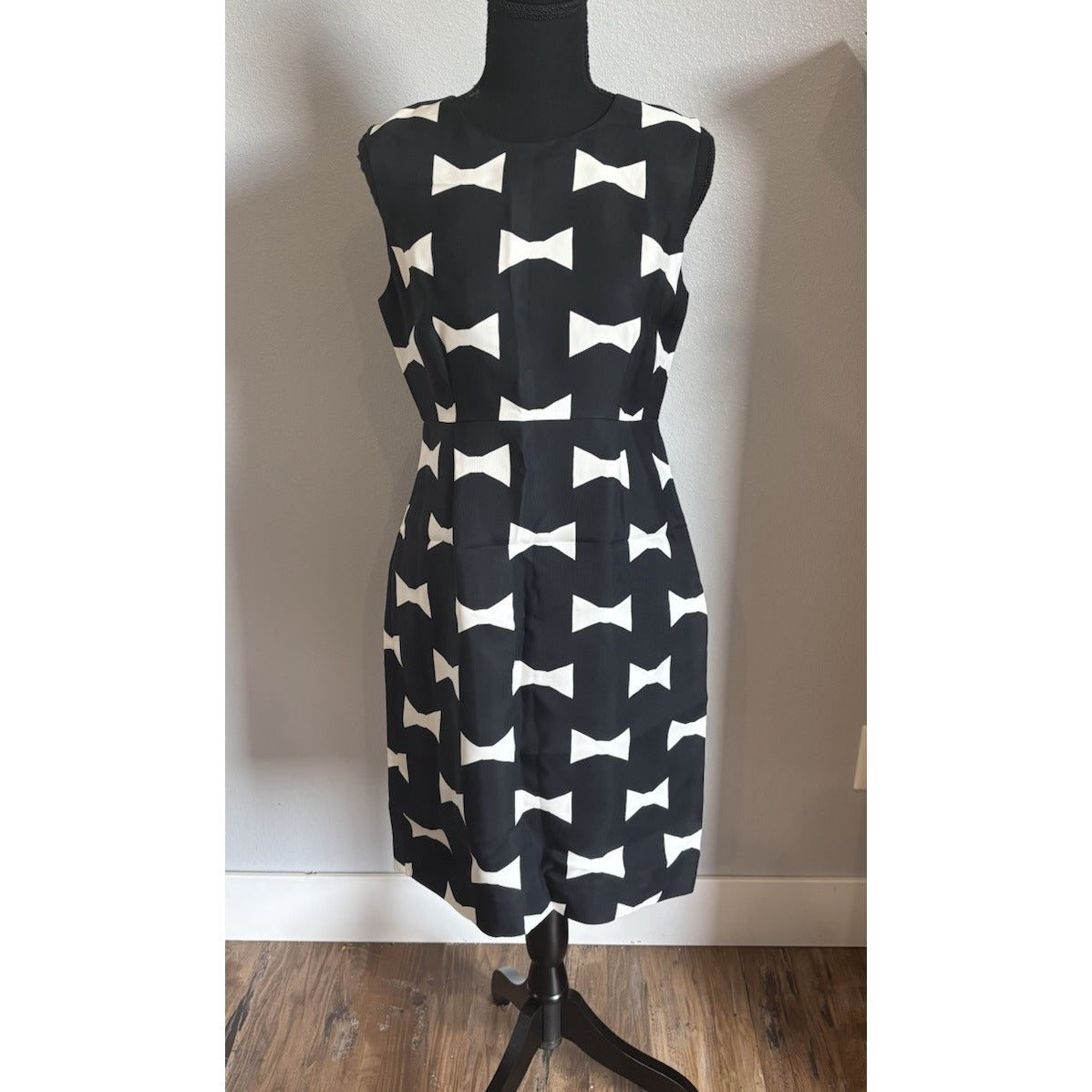 Kate Spade Womens 6 Black Dress With Cora Bow Print NWT