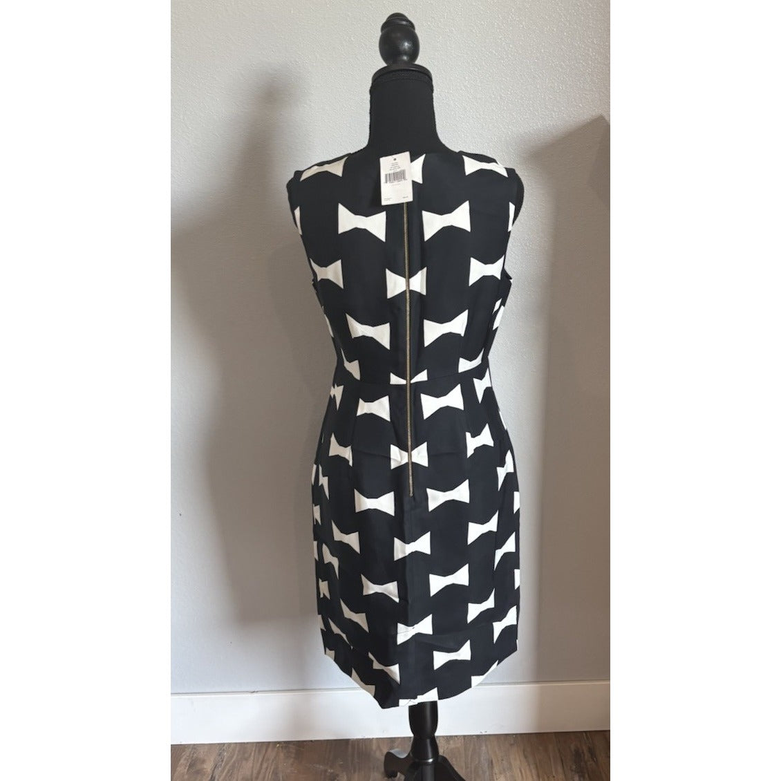 Kate Spade Womens 6 Black Dress With Cora Bow Print NWT