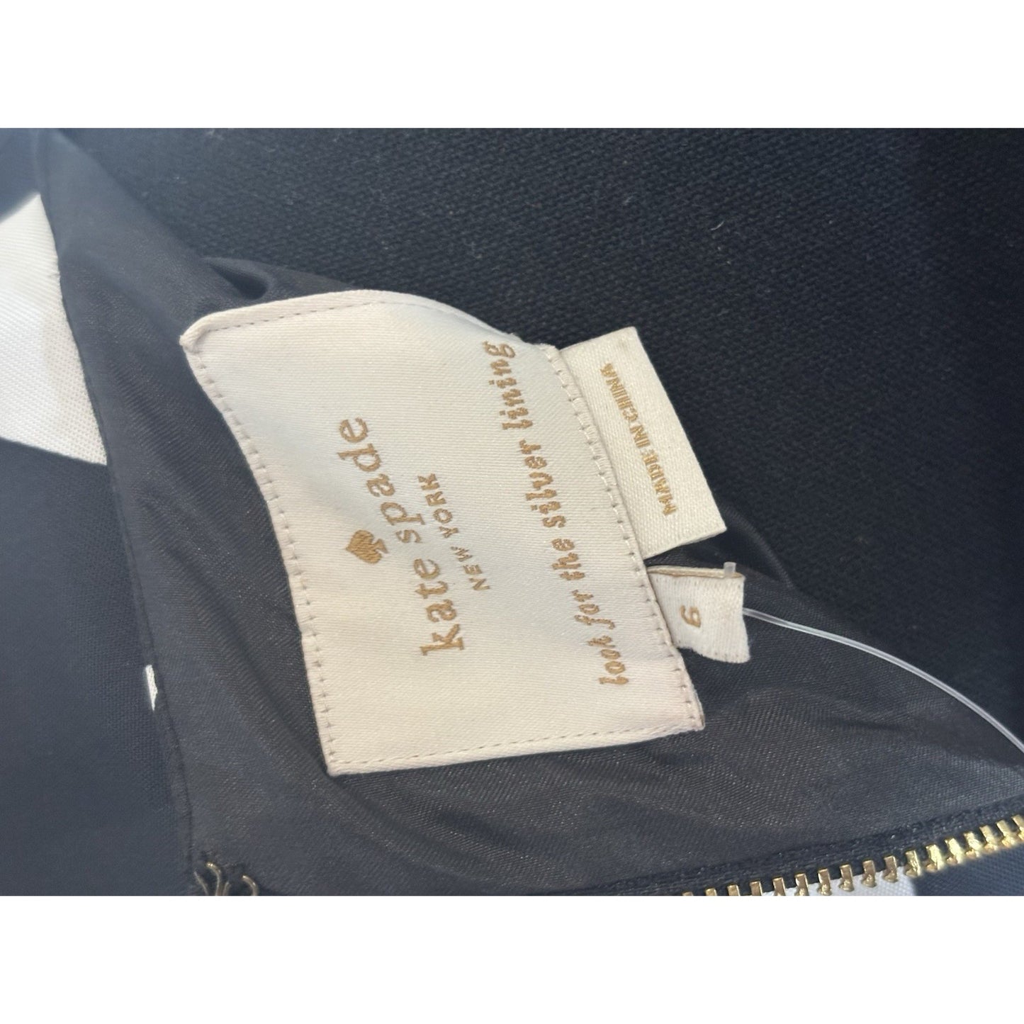 Kate Spade Womens 6 Black Dress With Cora Bow Print NWT