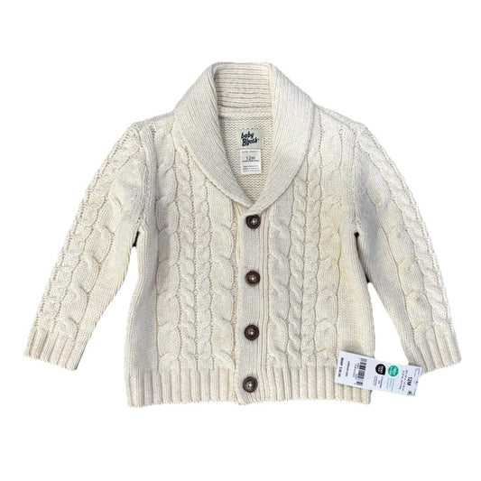 Oshkosh Baby Boys Cream Cable Knit Cardigan Size 12M NWT