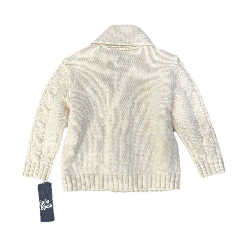 Oshkosh Baby Boys Cream Cable Knit Cardigan Size 12M NWT