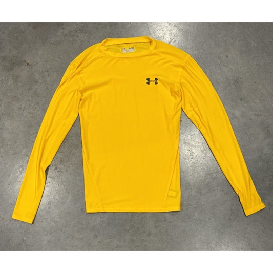 Long Sleeve Yellow Under Armour Compression Short Size Medium