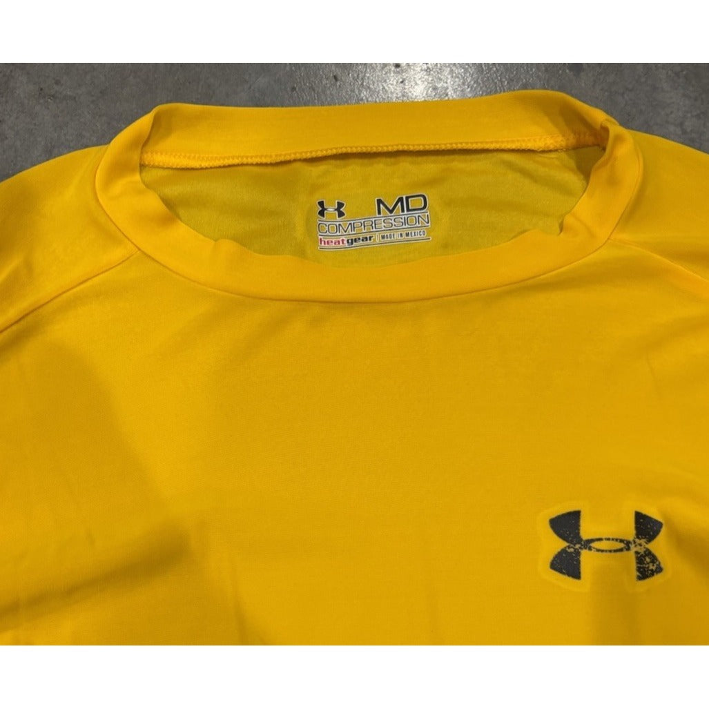 Long Sleeve Yellow Under Armour Compression Short Size Medium