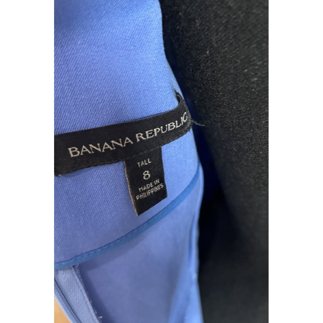 Banana Republic Bi-Stretch Racer-Neck Sheath Dress Blue Size 8