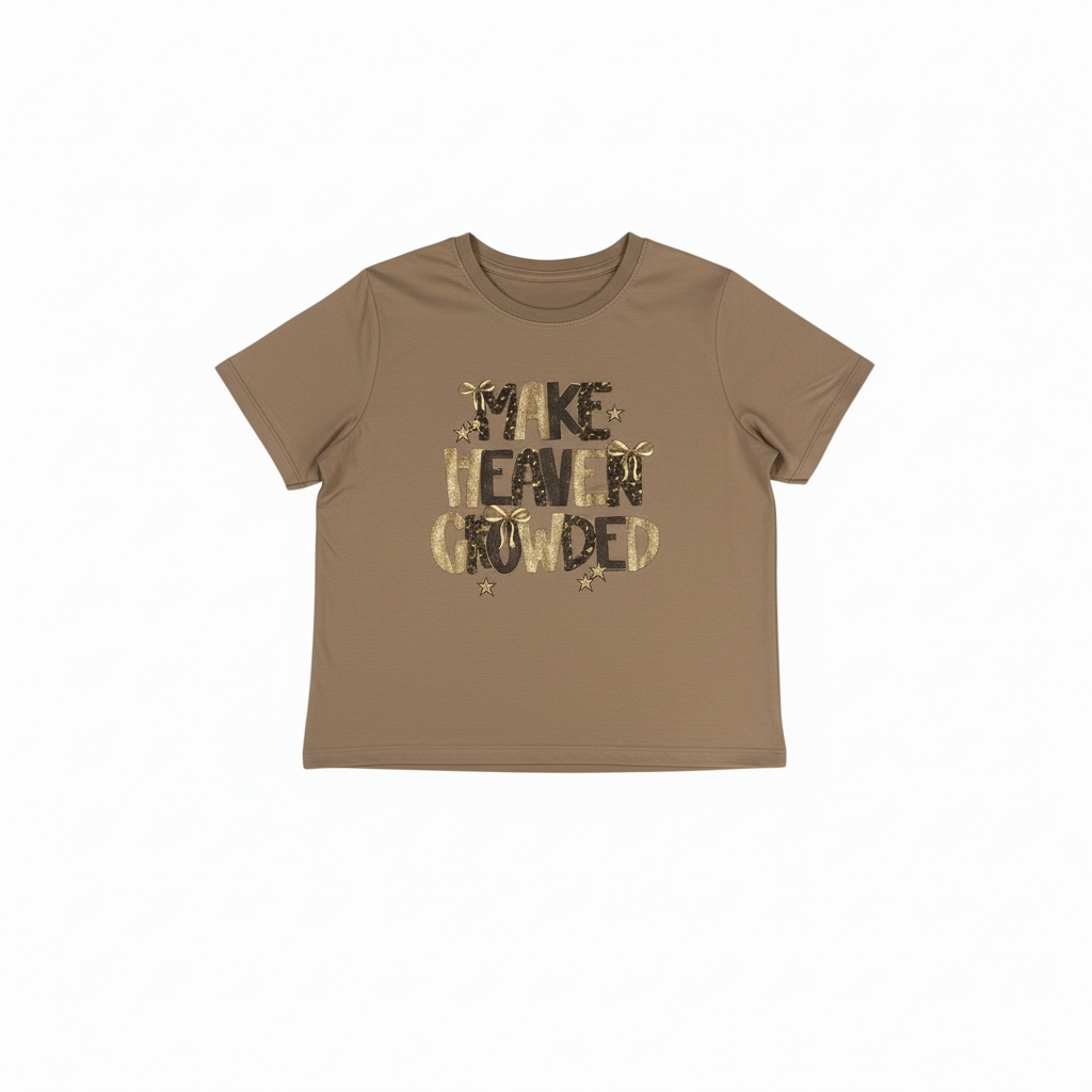 Woman’s cropped comfort colors Make Heaven crowded shirt