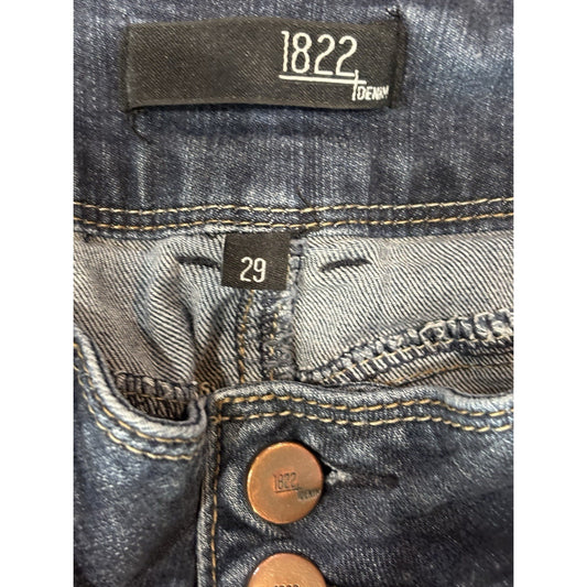 1822 Denim Skinny Ankle Jeans Womens Size 29 Blue Denim Dark Wash