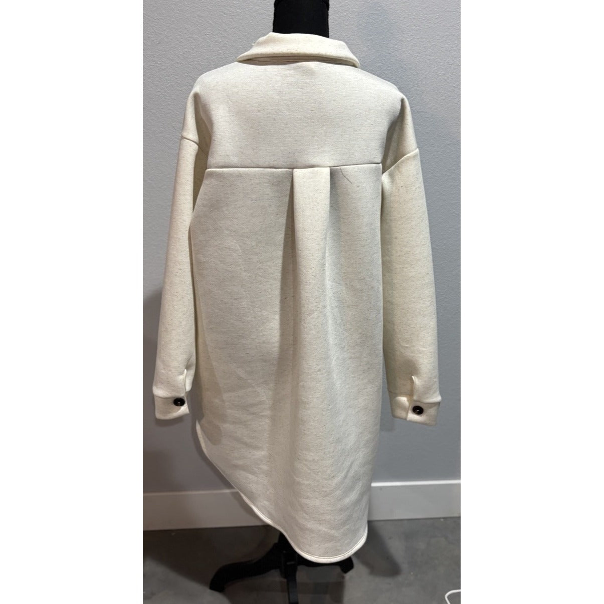 Like Love Cream Oversized Shacket Size 1X